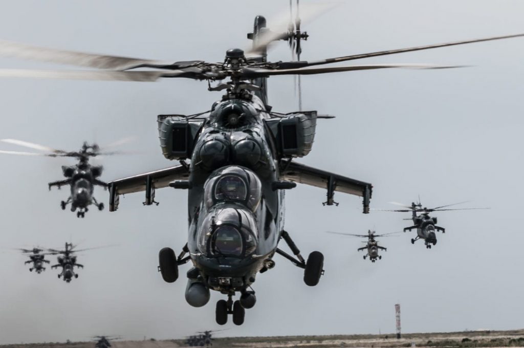 Azerbaijan Mi-35M at sky